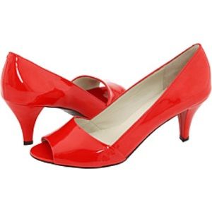 Marc by Marc Jacobs Red Patent Leather Peep Toe